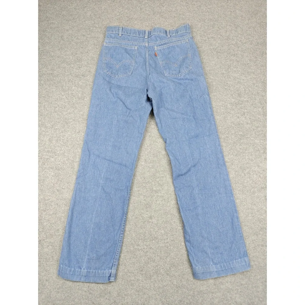 Vintage Levis Jeans Mens 34x32 Light Wash Relaxed Straight Orange Tab‎ Denim